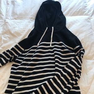 J. Crew hooded stripe sweater